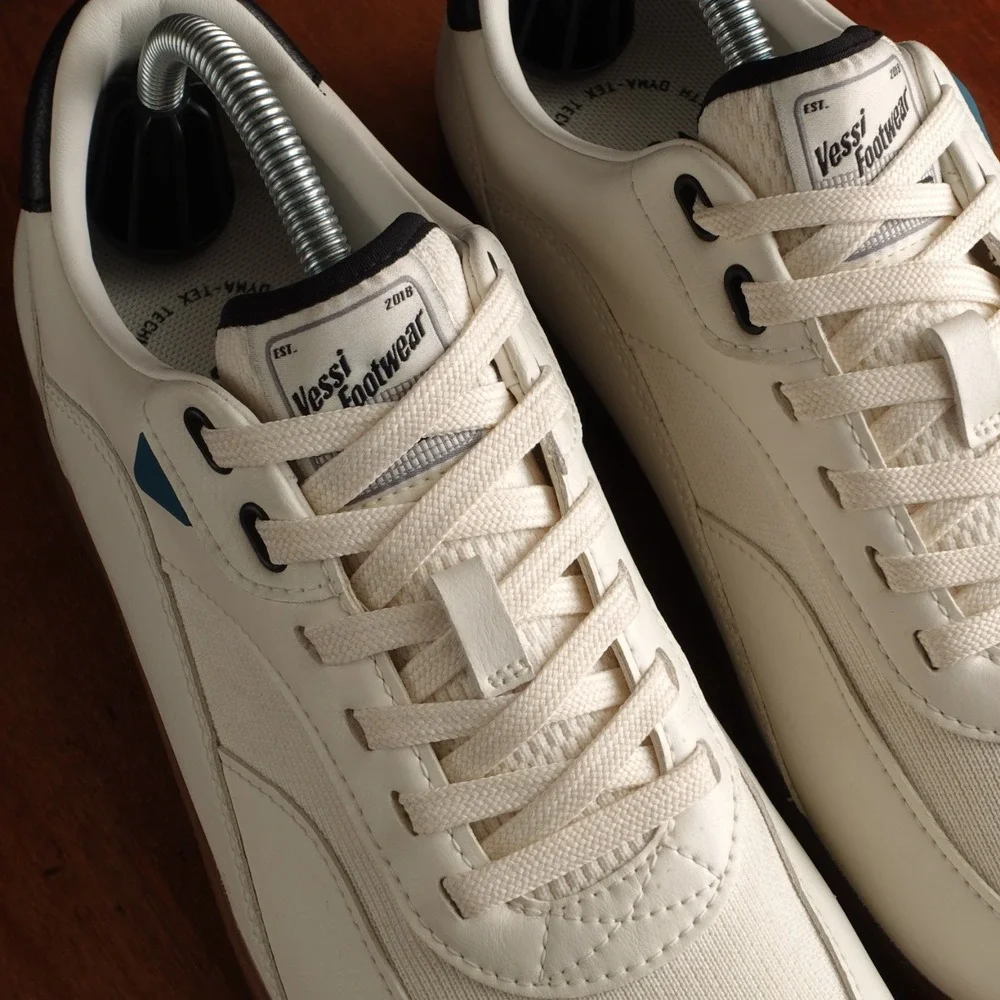 Vessi Sneakers Mens Size 9 White Courtside Classic Athleisure Casual Retro Shoes